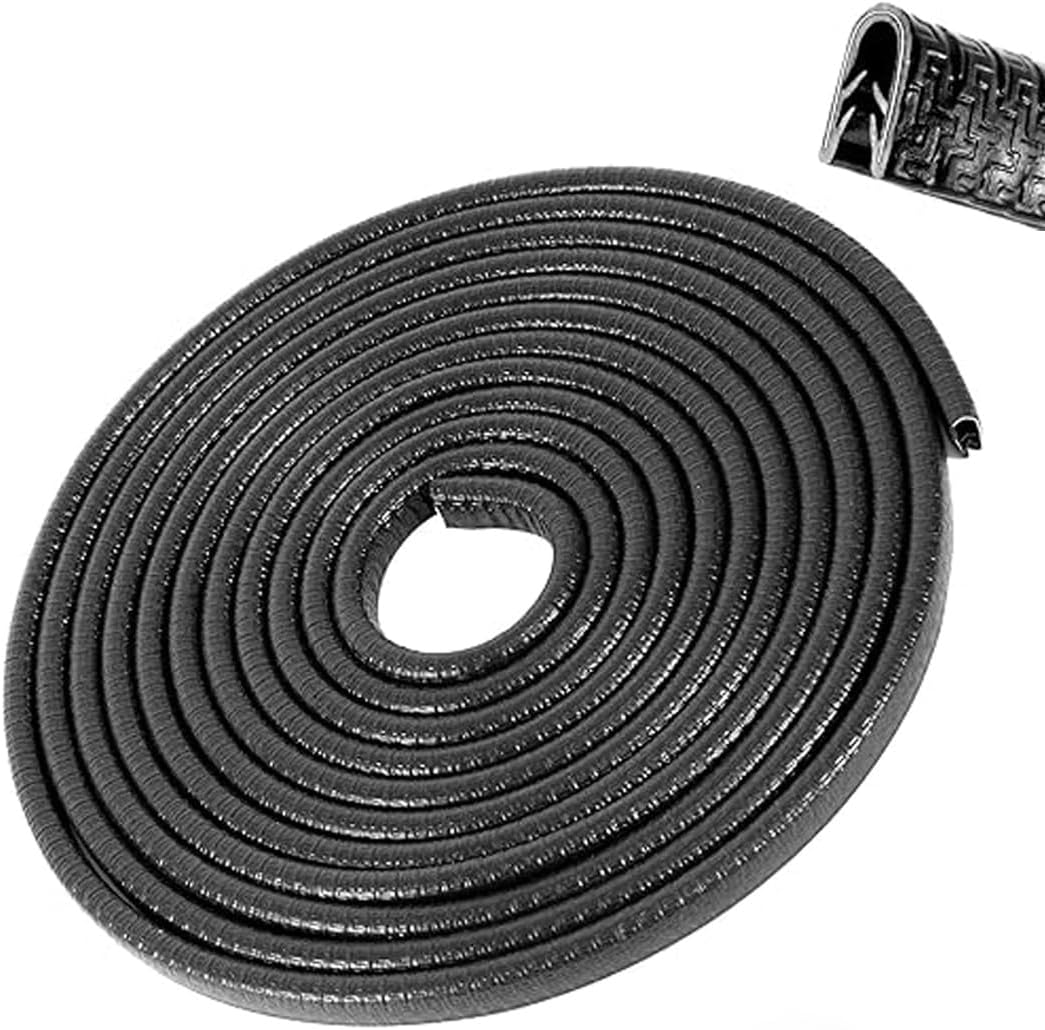 Car Door Edge Guards,16.4Ft (5M) Universal Rubber U Shape Edge Trim,Car Door Protector Edge,No Glue Automotive Door Edge Guard,Automotive Trim,For Cars,Bread Car,Suv (Gray)