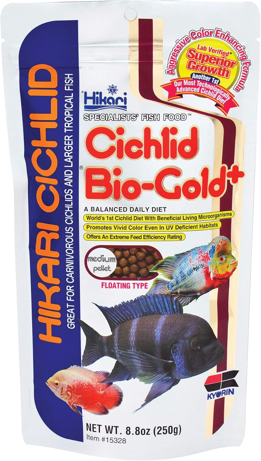 Hikari 8.8-Ounce Cichlid Bio-Gold and Floating Pellets, Medium image number 5
