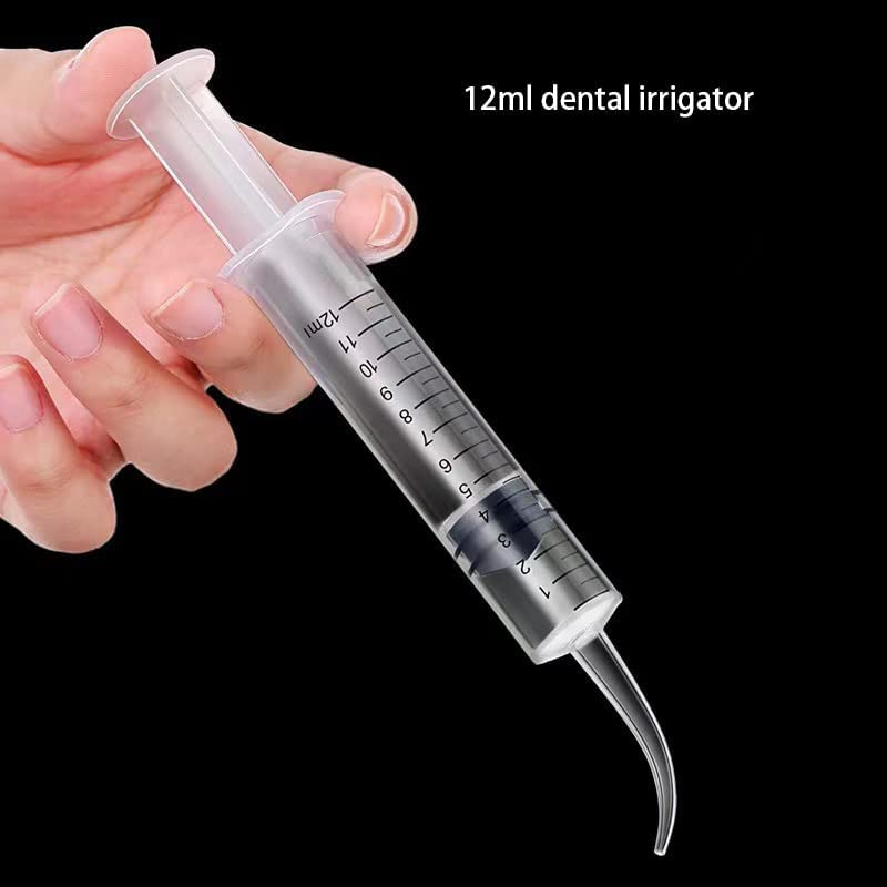 Dental Utility Syringe Curved Tip for Dental Care 12Ml (4Pcs)