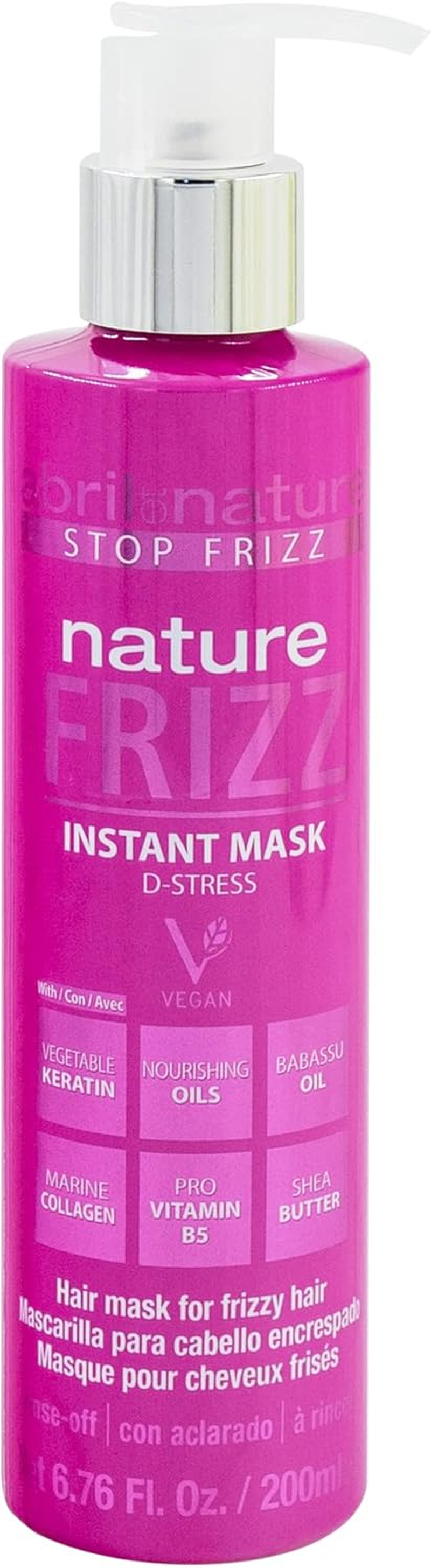 Abril Et Nature - Nature Frizz Instant Mask - Keratin Hair Mask - 200 Ml - Treatment for Dry and Frizzy Hair - Powerful anti Frizz - Contains Pro Vitamin B5 - Vegan Product image number 2