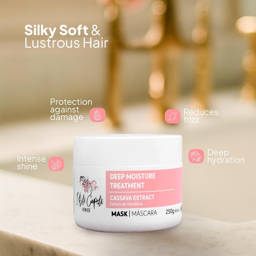 Ibelli Capelli Venice Cassava Extract Argan Oil Hair Mask Cassava 8Oz (250G) image number 5