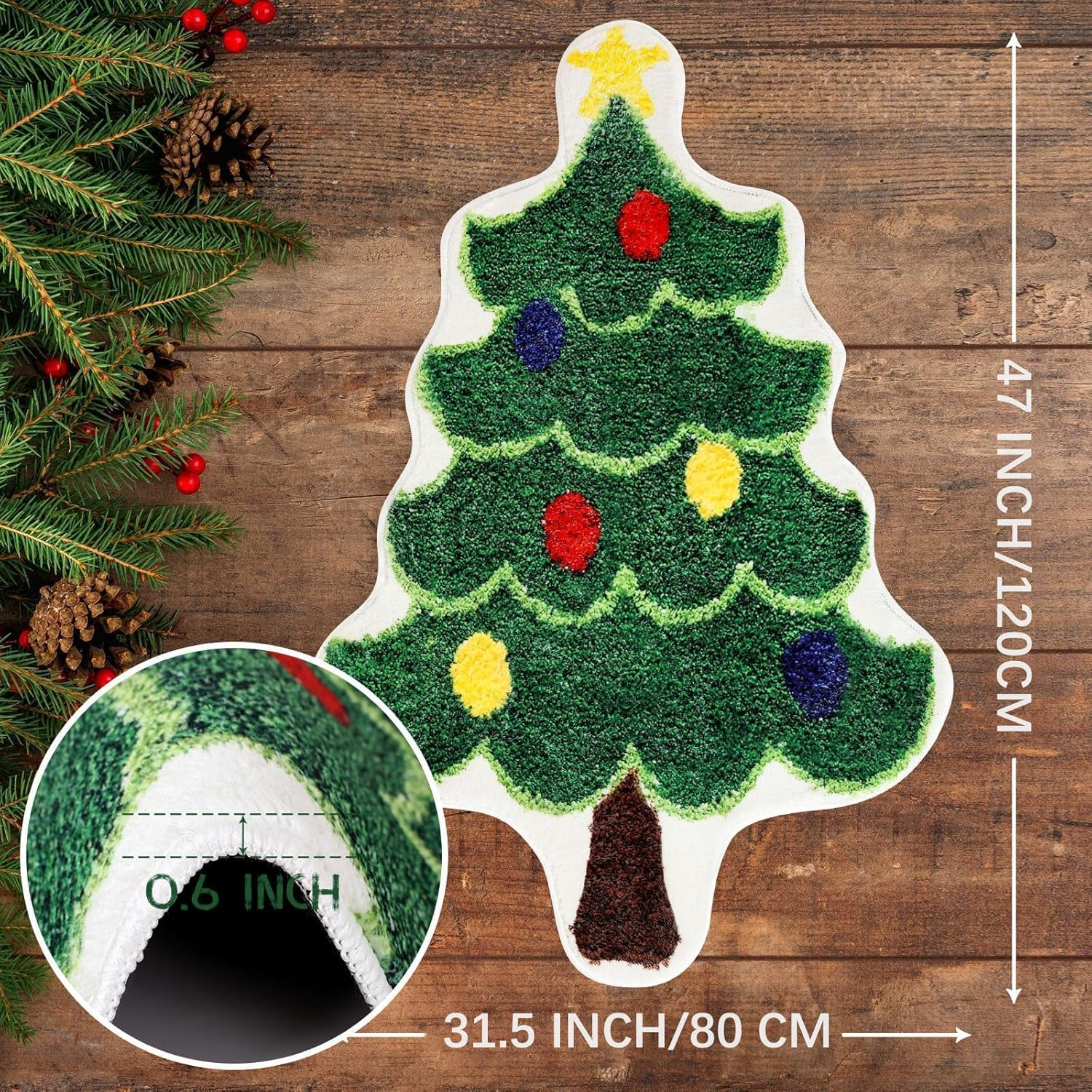 Bathroom Rug Mat, Cute Soft Absorbent Bath Rugs, Non-Slip Plush Shaggy Bath Carpet for Shower Floor, Toilet, Tub image number 6