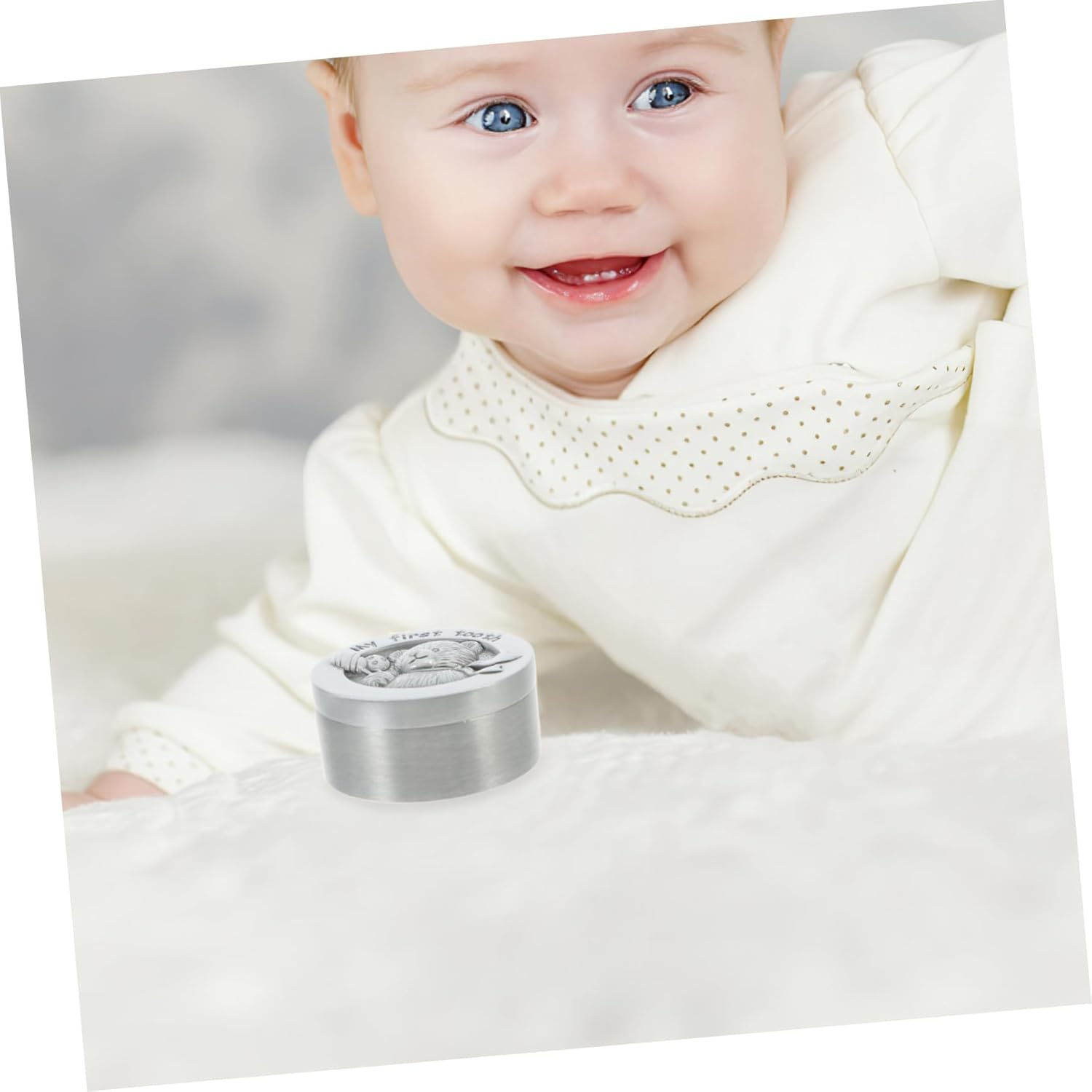 SUPVOX Deciduous Tooth Storage Box Metal Tooth Box Keepsake Saver Shower Holder image number 4