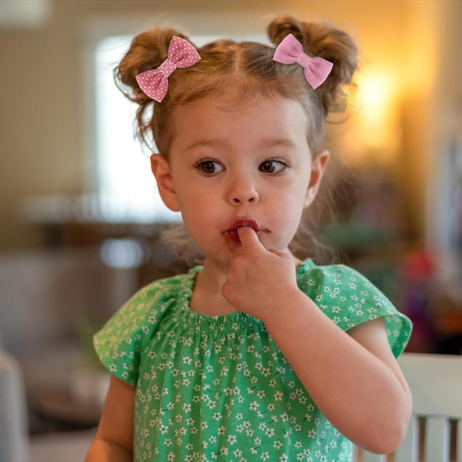 Ptwola 12 Pcs Hair Clips for Girls with Bows Butterfly Flower 2 Inch Alligator Clips Barrettes Handmade Accessories for Girls Gifts image number 4