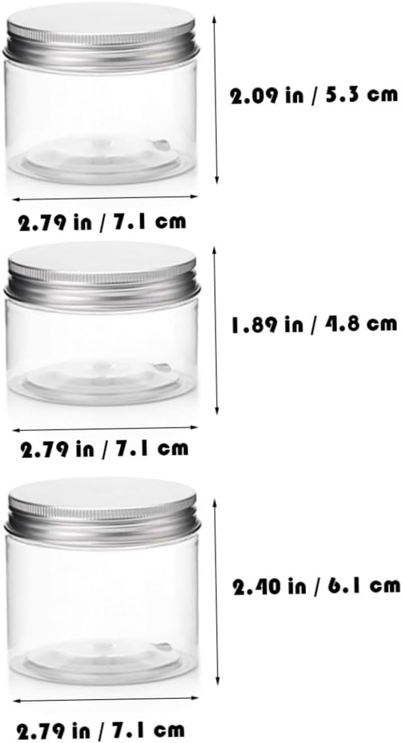WRITWAA 3Pcs Plastic Screw Lotion Jars round Creams Containers for Cosmetic Storage and Hand Use image number 6