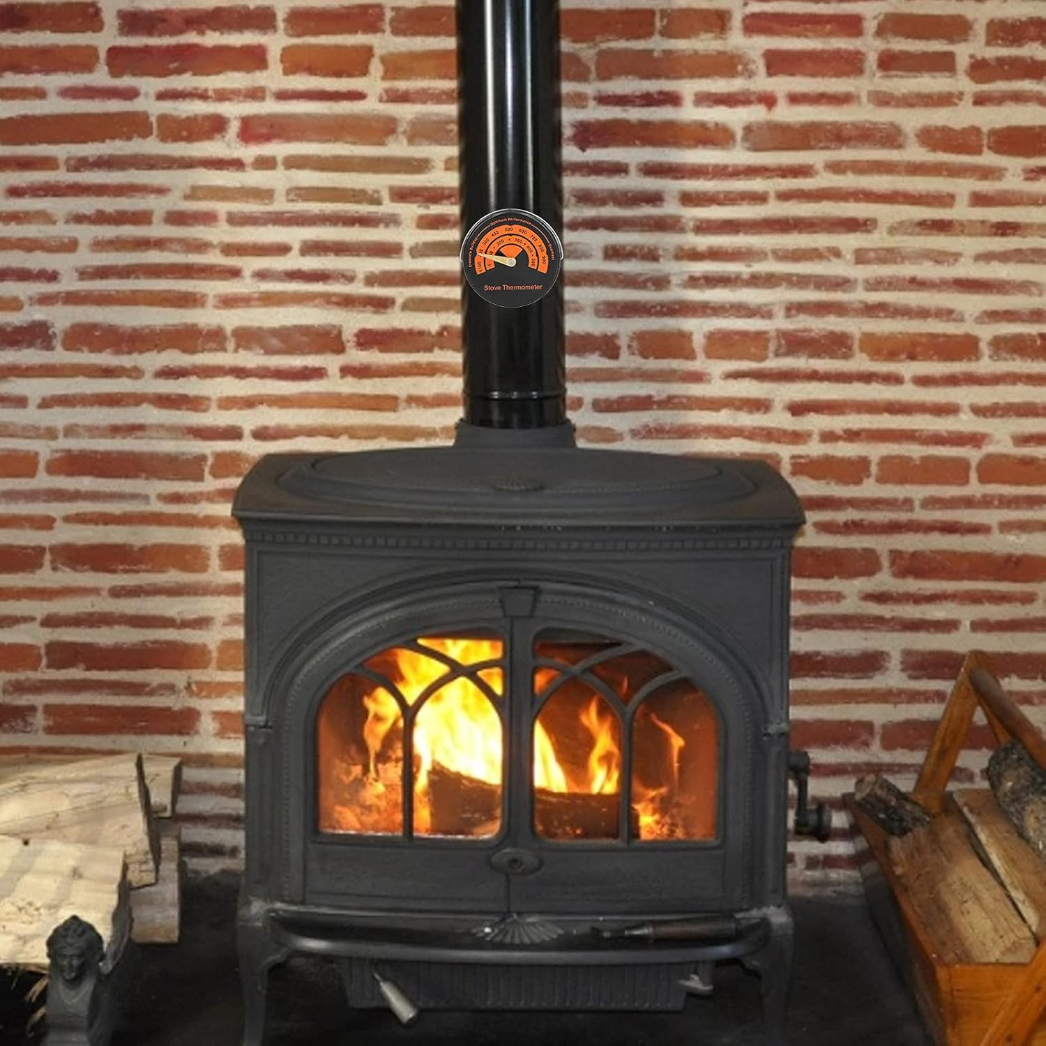 Stove Thermometer - Magnetic Thermometer Temperature for Oven, Fireplace, Kitchen, Restaurant image number 3