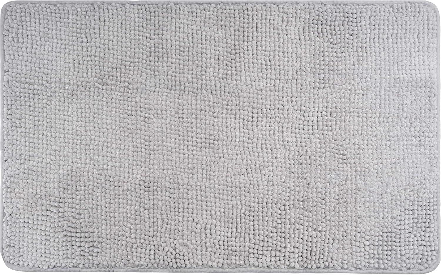 Fluffy&reg; Bath Mat for Corner Showers, Made of Chenille, with Non-Slip Bottom (Round | Inner Dimensions 45 X 45 Cm, Grey) image number 4