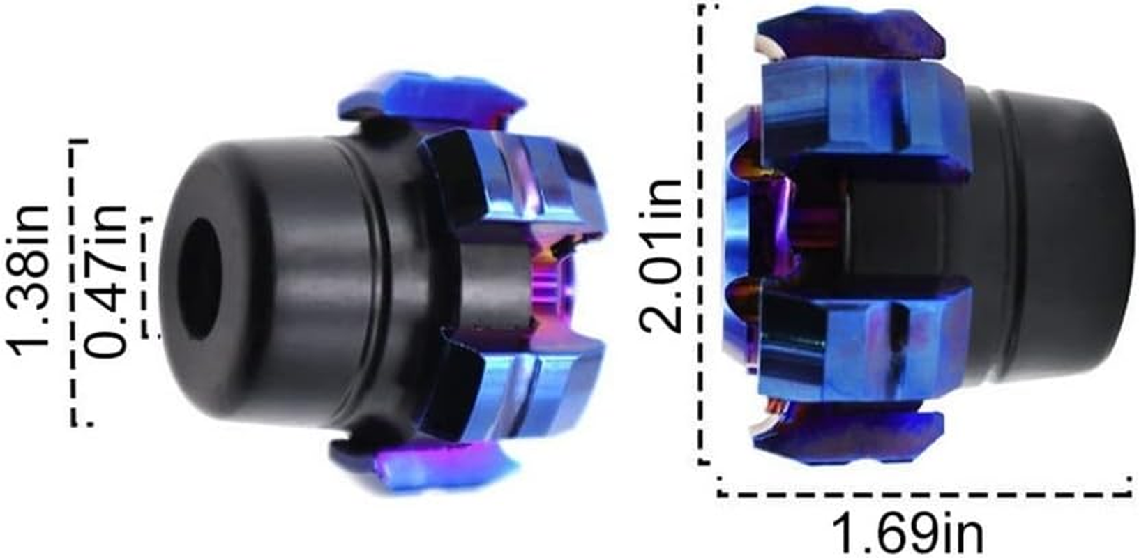 Crash Pad Protector 1Pair Motorcycle Frame Slider anti Collision Cup Front Fork Slider Crash Pad Motorbike Protector Accessories Powersports Frame Sliders image number 1