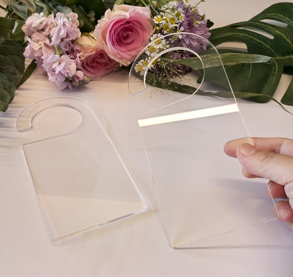 Acrylic Baby Closet Dividers Blanks,Diy Blank Acrylic Door Hangers for Kids & Adults, Premium Clear Closet Dividers (5PCS)