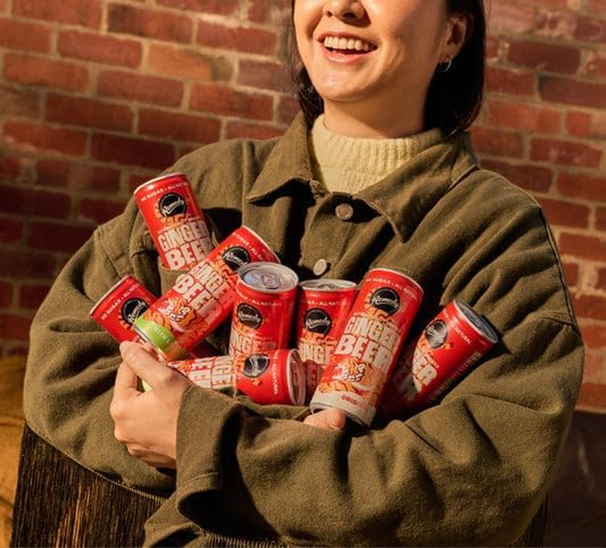 Remedy Ginger Beer - No Sugar, Real Aussie Ginger, Vegan, Gluten Free, All-Natural - Non Alcoholic - 24 Pack of 250Ml Cans image number 1