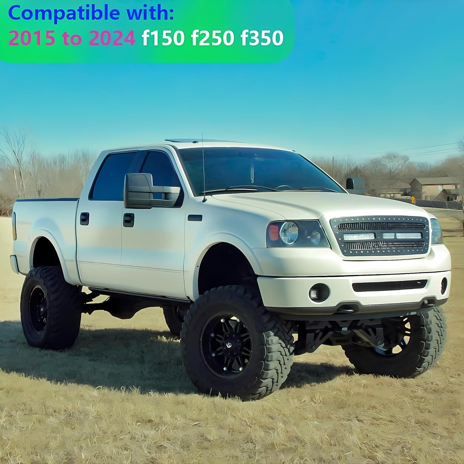 Truck Tailgate Cargo Net Compatible with 2015 to 2022 2023 2024 2025 Ford F150 F250 F350