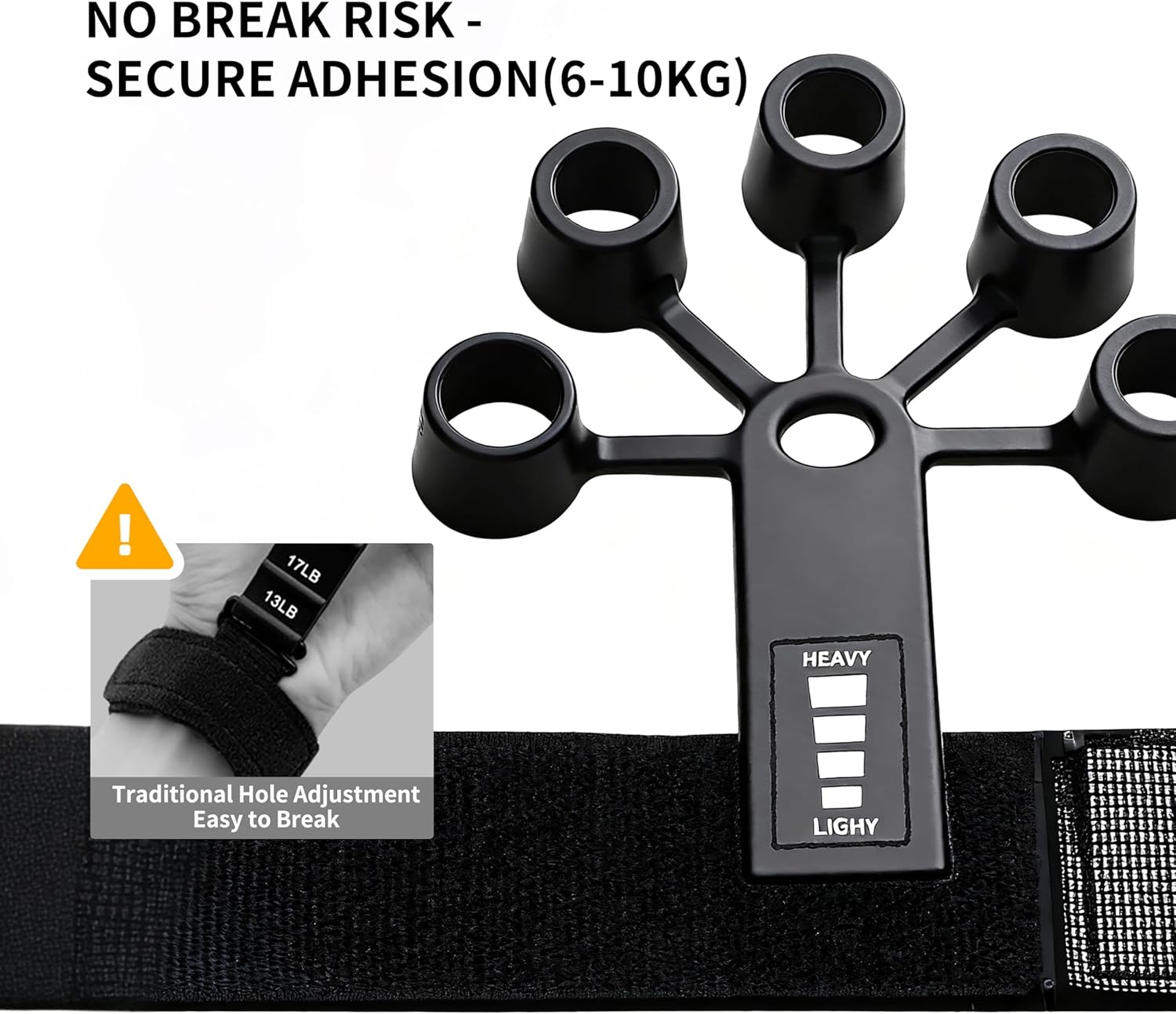 PROIRON Hand Grip Strengthener 2 Pcs Adjustable Tear-Resistant Finger Strength Trainer Finger Strengthener Finger Stretcher Finger Exerciser for Hand Therapy Rehabilitation Finger Flexibility image number 1