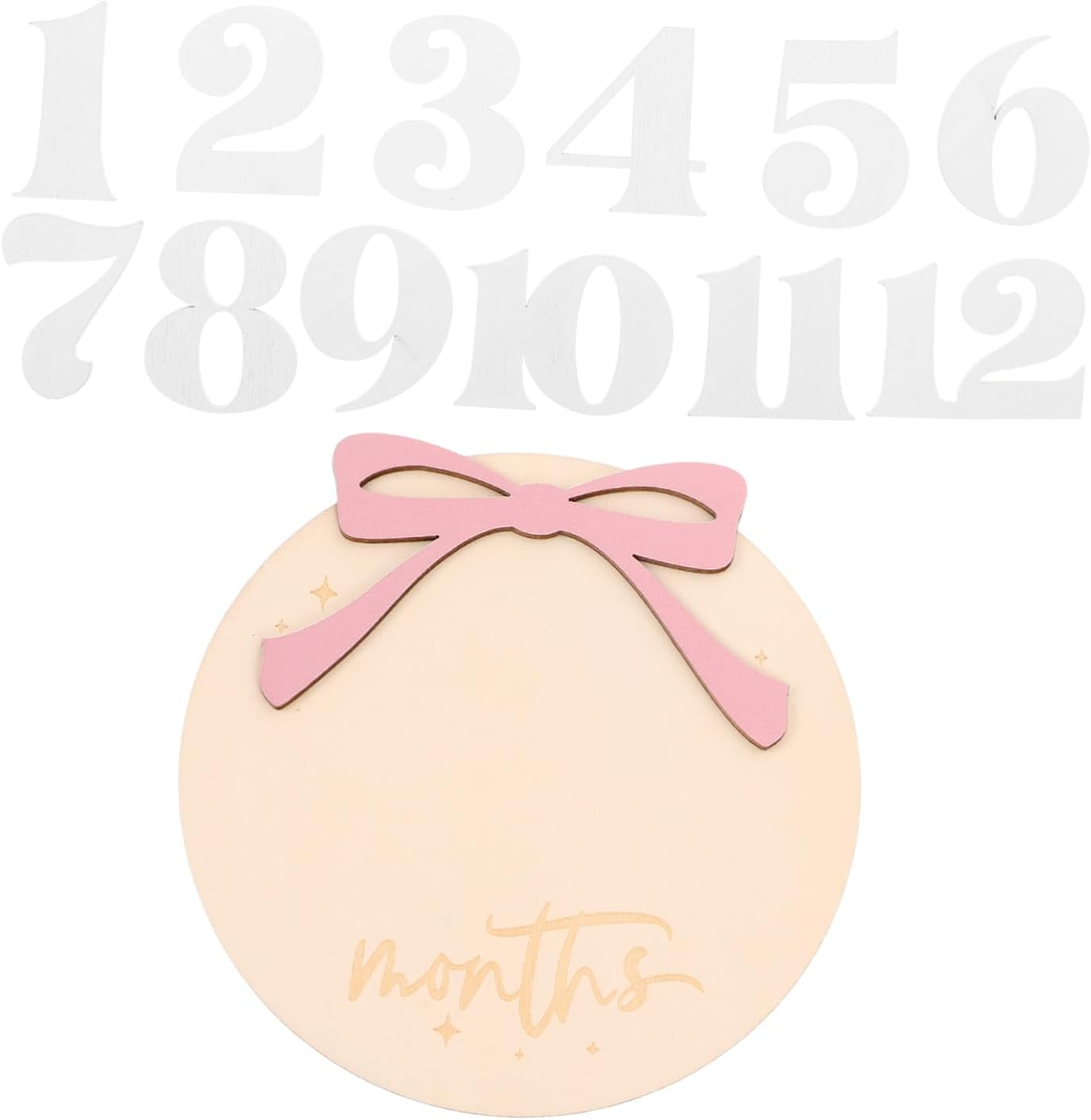 Newborn Calendar Milestone Signs Monthly Wooden Birth Announcement Props for Boy Girl Photoshoots Growth Documentation