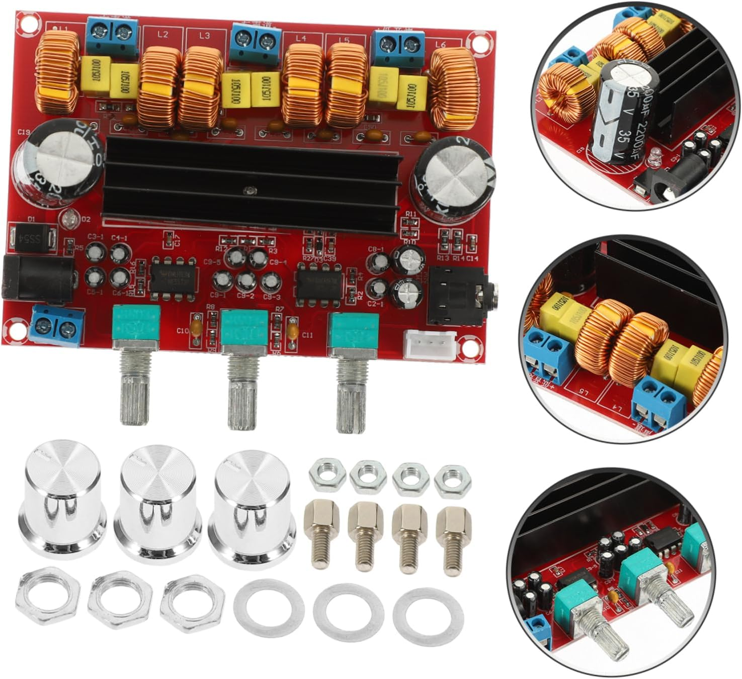 Homoyoyo Amplifier Board Channel Audio Subwoofer Power Module Digital Amp Wide Voltage for Home Theater System