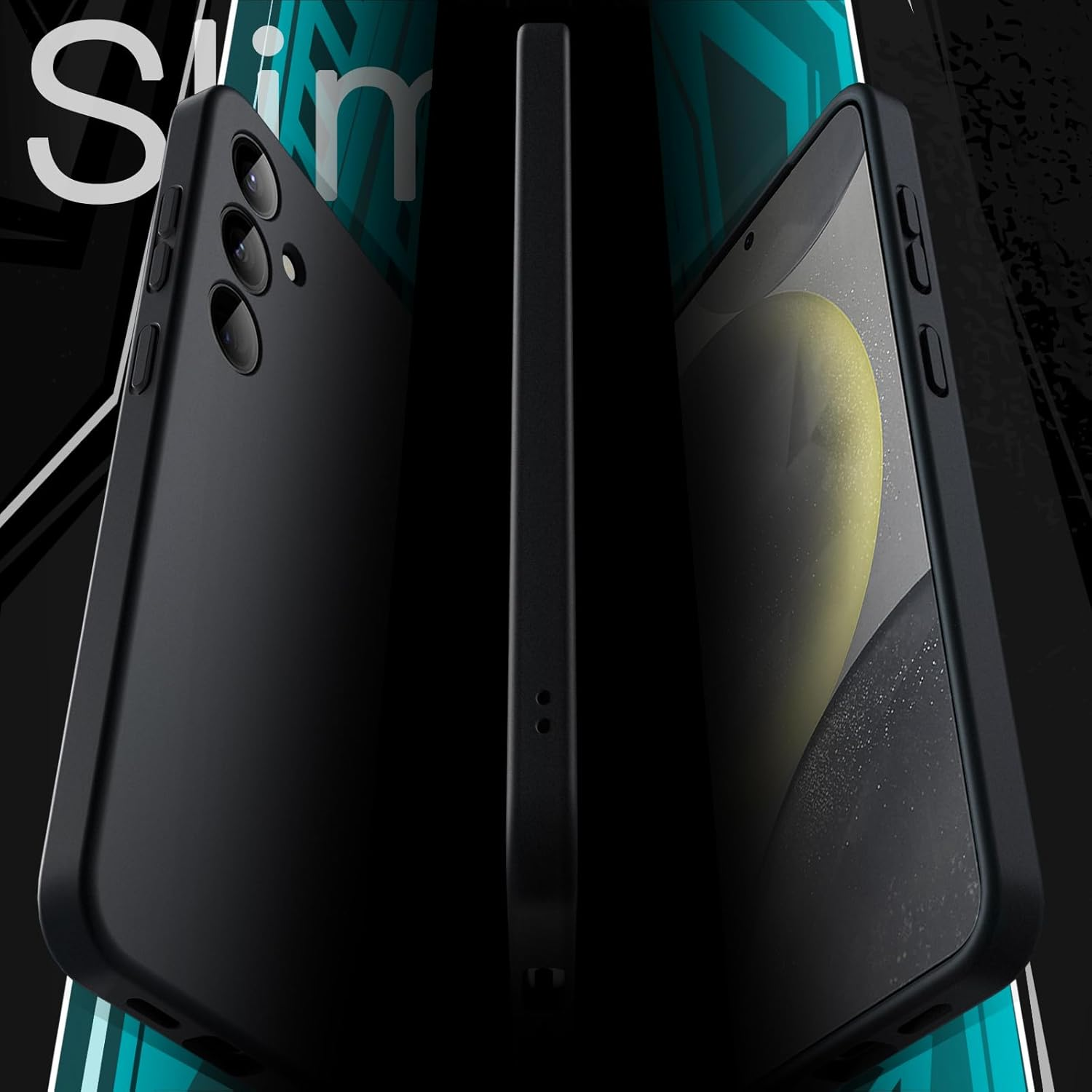 Jetech Slim Fit Case for Samsung Galaxy S24 5G, Camera Lens Full Protection, Soft TPU Thin Protective Phone Cover with Matte Finish, Shockproof (Black) image number 2