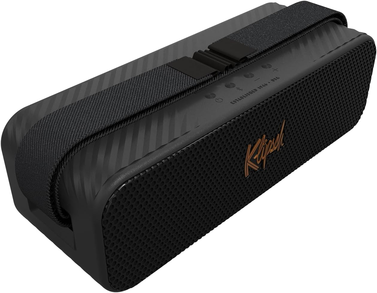 Klipsch Detroit Portable Bluetooth Speaker with Two 1" Tweeters, 3" Woofers, IP67 Waterproof and 20 Hour Battery Life Live Concert Experience.Color: Black image number 4