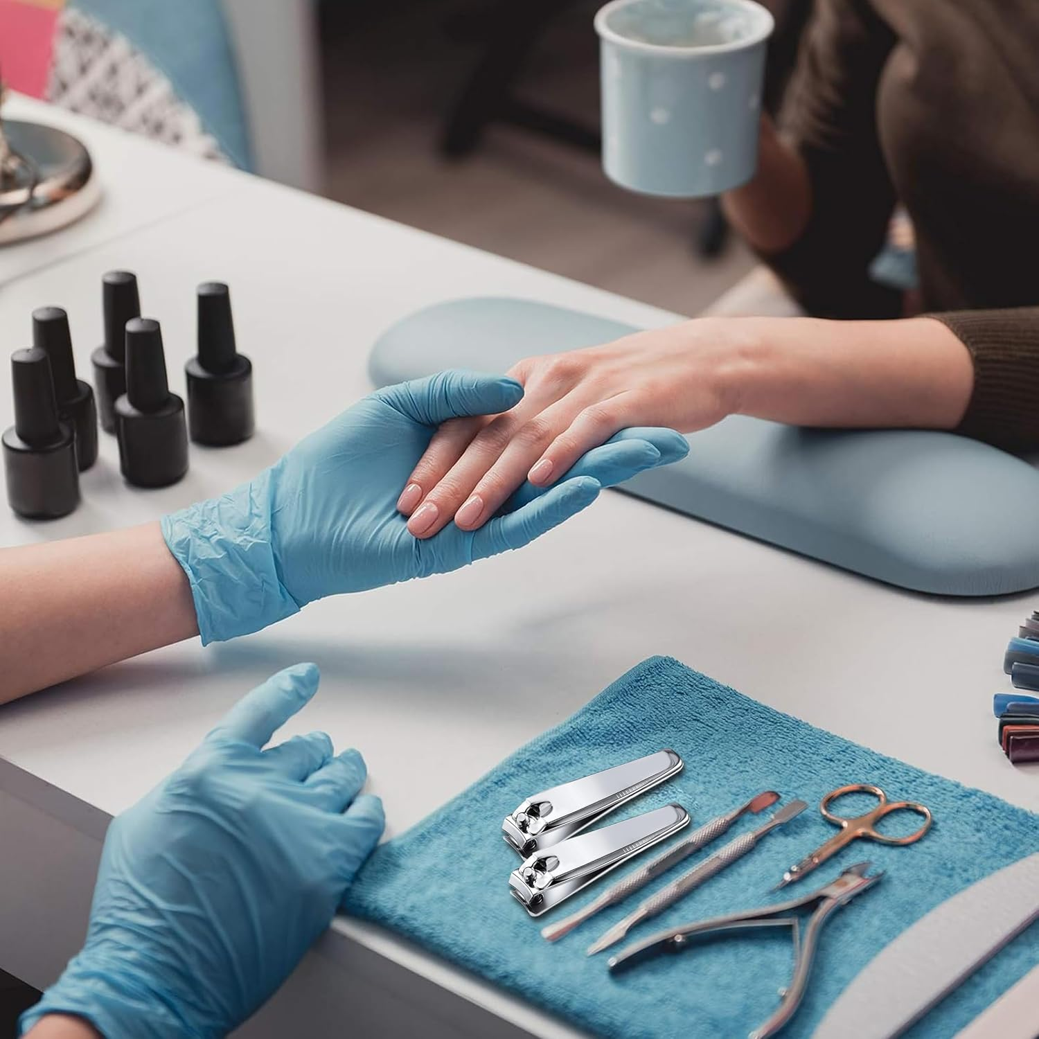 NATZERAT 10 Pack Straight Nail Clippers Bulk,Sharp Blade Toe Nail Clippers Fingernail & Toenail Nail Clipper in Bulk,Nail Supplies Manicure Tools for Women Man Adult Homeless Care - Zjdd-10 image number 5