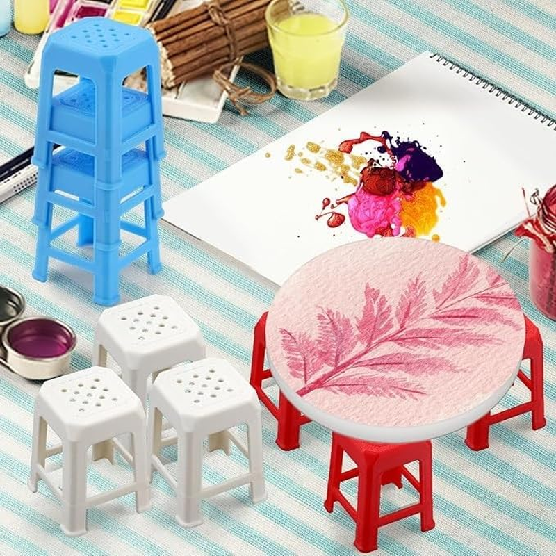 Canvas Stands for Painting Paint Stand Mini Canvas Feet Risers Fluid Painting Supplies Acrylic Pouring Paint Supplies Solid Color Plastic Paint Pouring Tools( 16 Pcs )