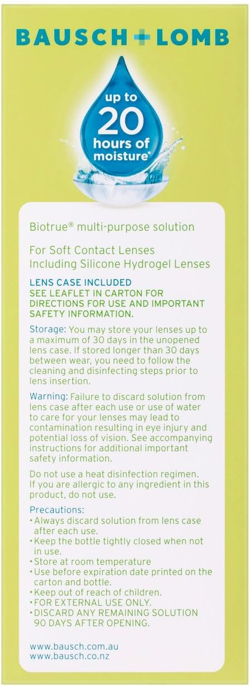 Biotrue&reg; Multi-Purpose Solution Duo Pack 300Ml+120Ml=420 Ml image number 2