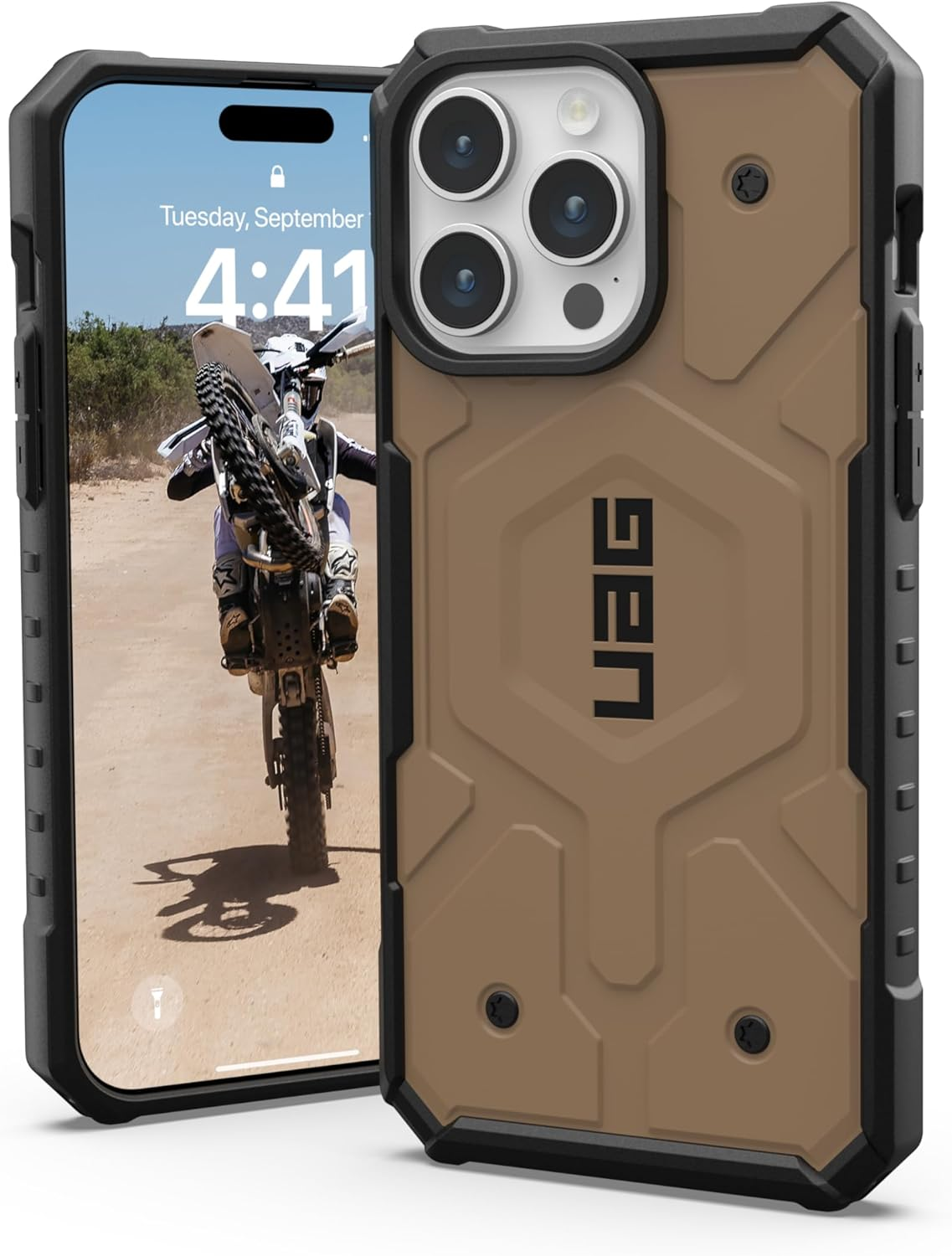 UAG Pathfinder Clear Case with Magsafe for Iphone 15 Pro Max, Olive Drab