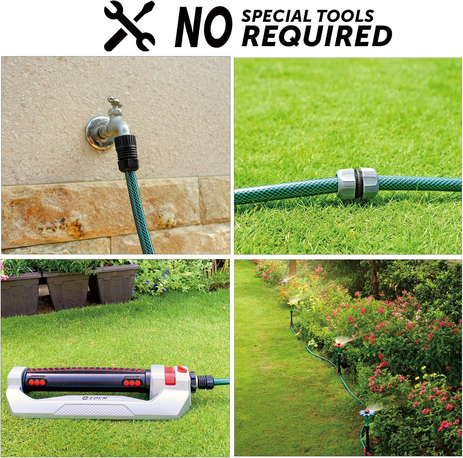 Eden 94051 Rubber Garden Hose 1/2 In. X 50 Ft, DIY Hose Set image number 6