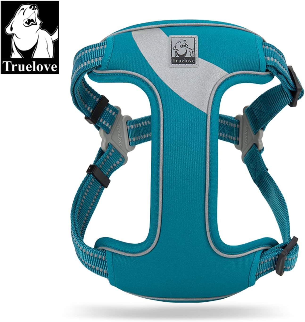TRUE LOVE Dog Harness TLH5991 anti Pull Safety Vest Step-In Style Harness for More Comfort and Less Tug Reflective Pet Harness by Truelove Blue image number 2