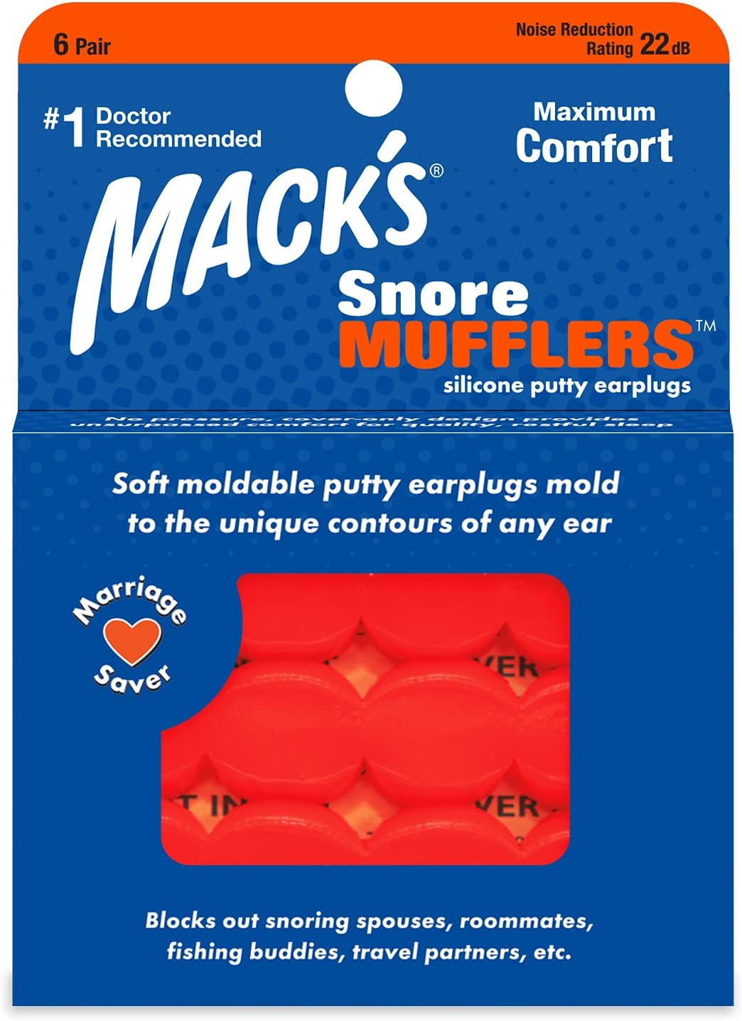 Mack'S Snore Mufflers - Silicone Putty Earplugs image number 2