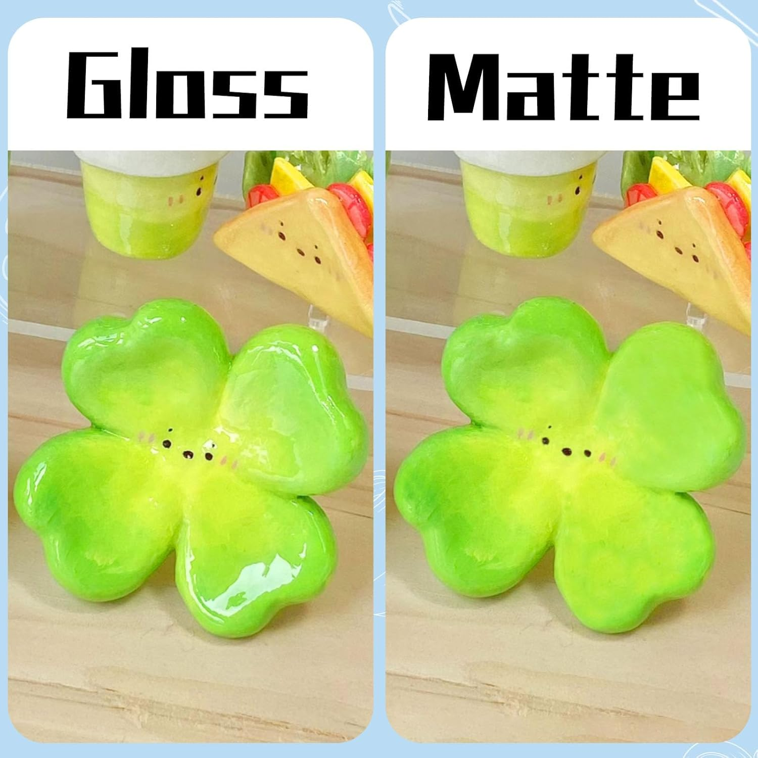 Air Dry Clay Glaze & Sealer - 2PCS 240Ml Professional Clay Gloss Varnish with Brushes, Clear Acrylic Glaze for Polymer Clay, Air Dry Clay & Foam Clay - Waterproof High Gloss Finish image number 6