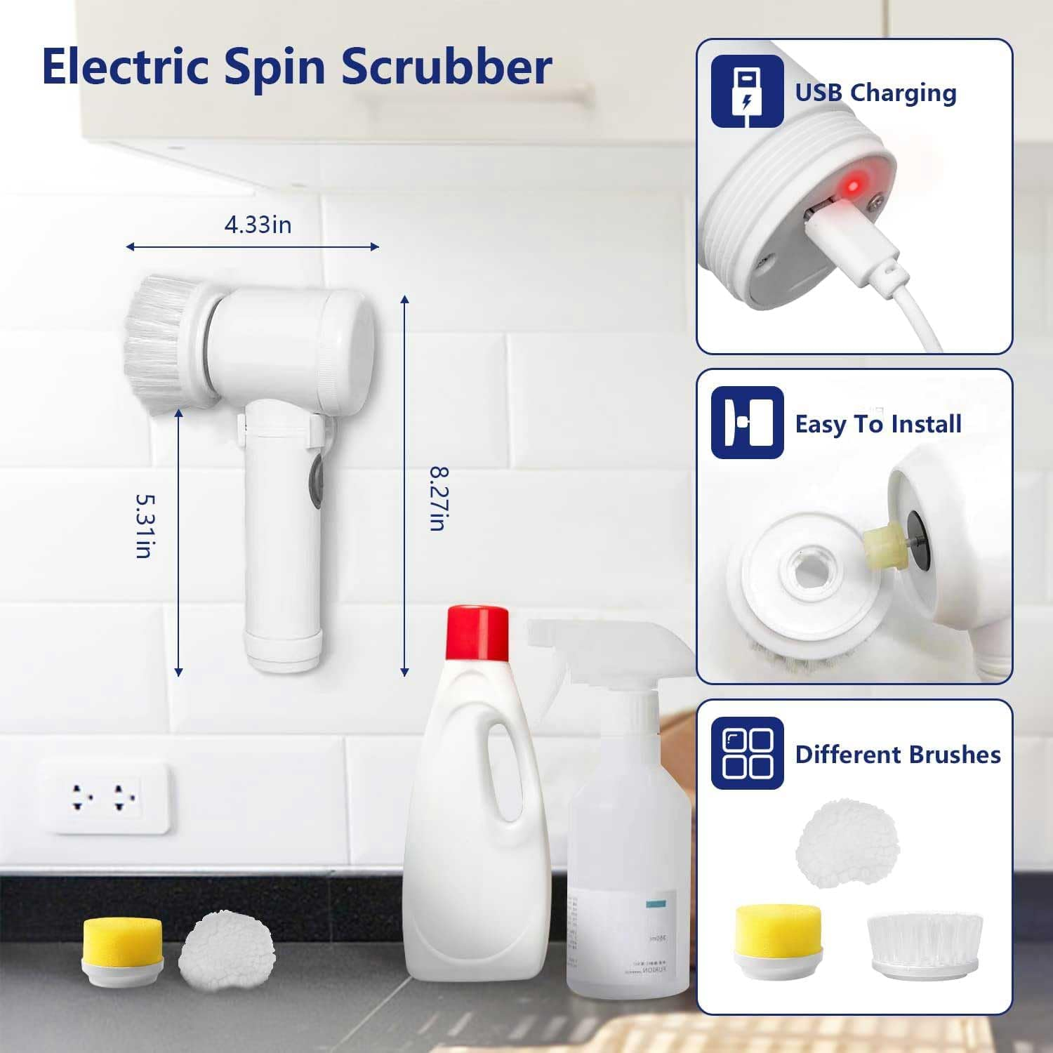 TOLASTO Electric Shoe Shine Kit, Sneaker Cleaning Kit,Tolasto Electric Shoe Polisher Brush Shoe Shiner Dust Cleaner Portable Leather Care Kit for Shoes image number 1