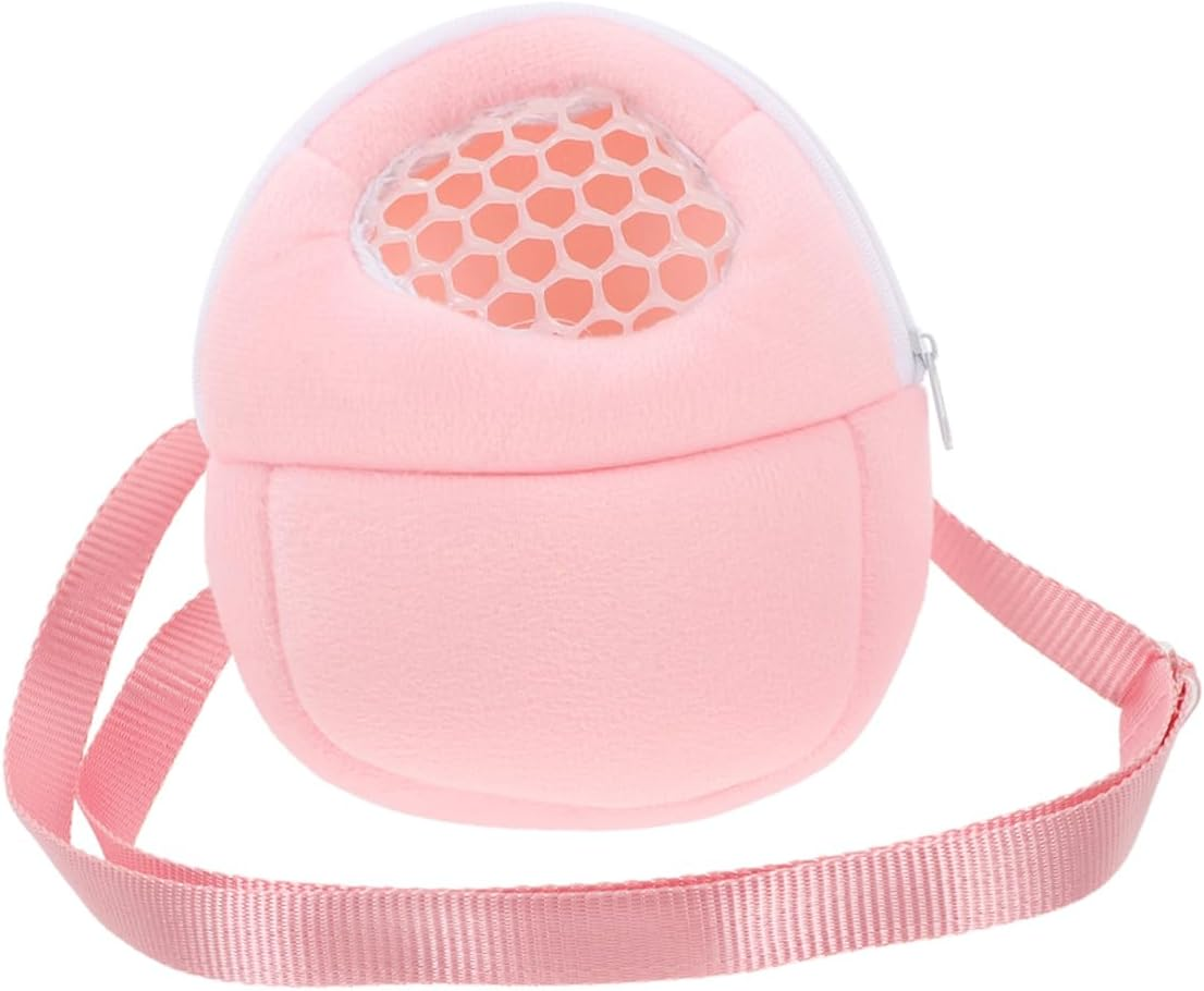 Yardwe Portable Hamster Carrier Bag with Adjustable Strap Breathable Mesh Medium Size for Travel with Hamsters Chinchillas and Guinea Pigs