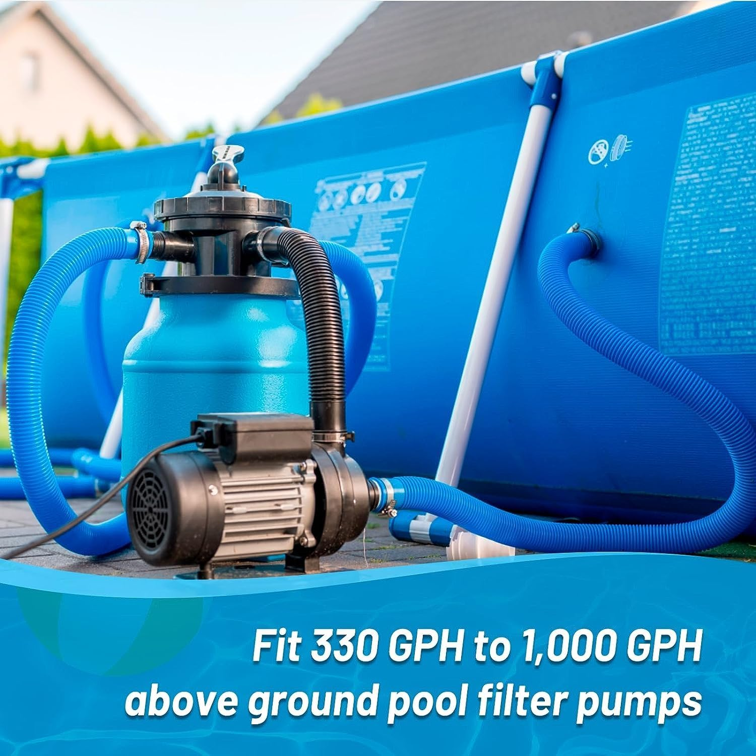 HZIYOU Pool Hoses, 1.25Inches Diameter Swimming Pool Replacement Hose for above Ground Pools, 3 Pack Swimming Pool Pump Pipes with Hose Clamps image number 3