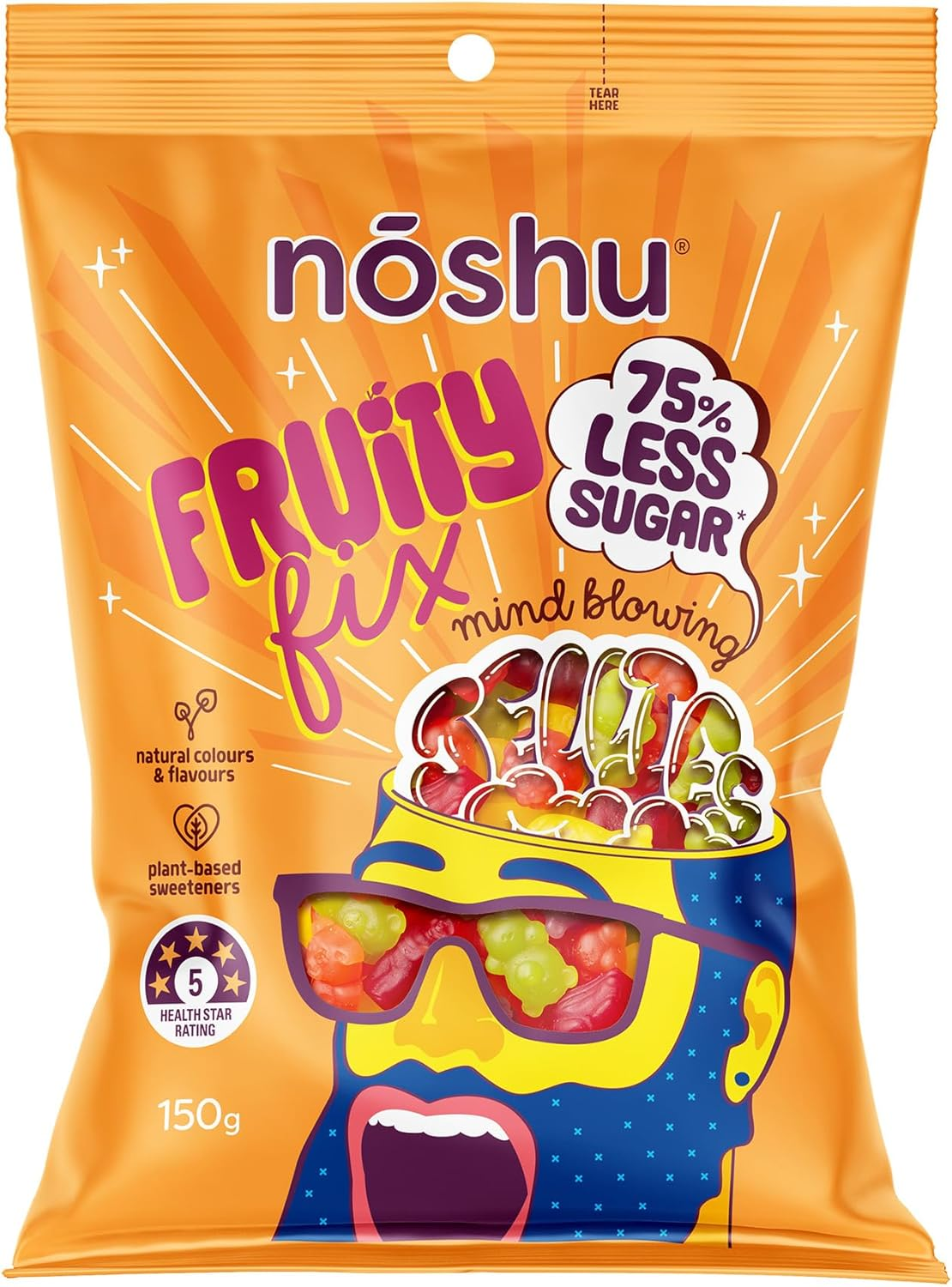 Noshu Less Sugar Jellies &ndash; Fruity Fix 150G image number 2