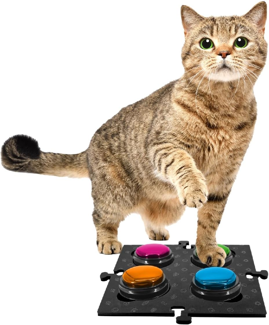 LASER Tech4Pets Black Talking Button Mat 2-Pack: Organize & Protect Your Buttons for Effective Pet Communication image number 3