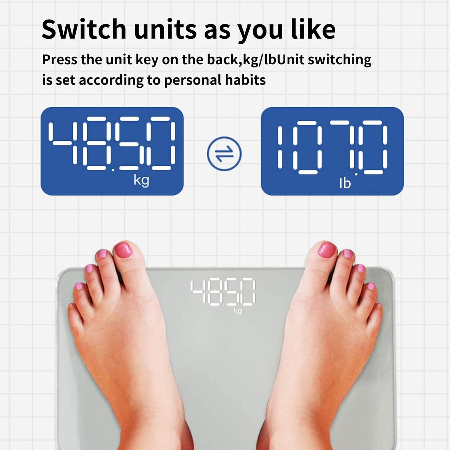 WILD POWER Travel Scale for Body Weight, Rechargeable Portable Weight Scales Digital Bathroom Mirror Scale Mini Electronic Scale for Personal Health, Body Tape Measure Included