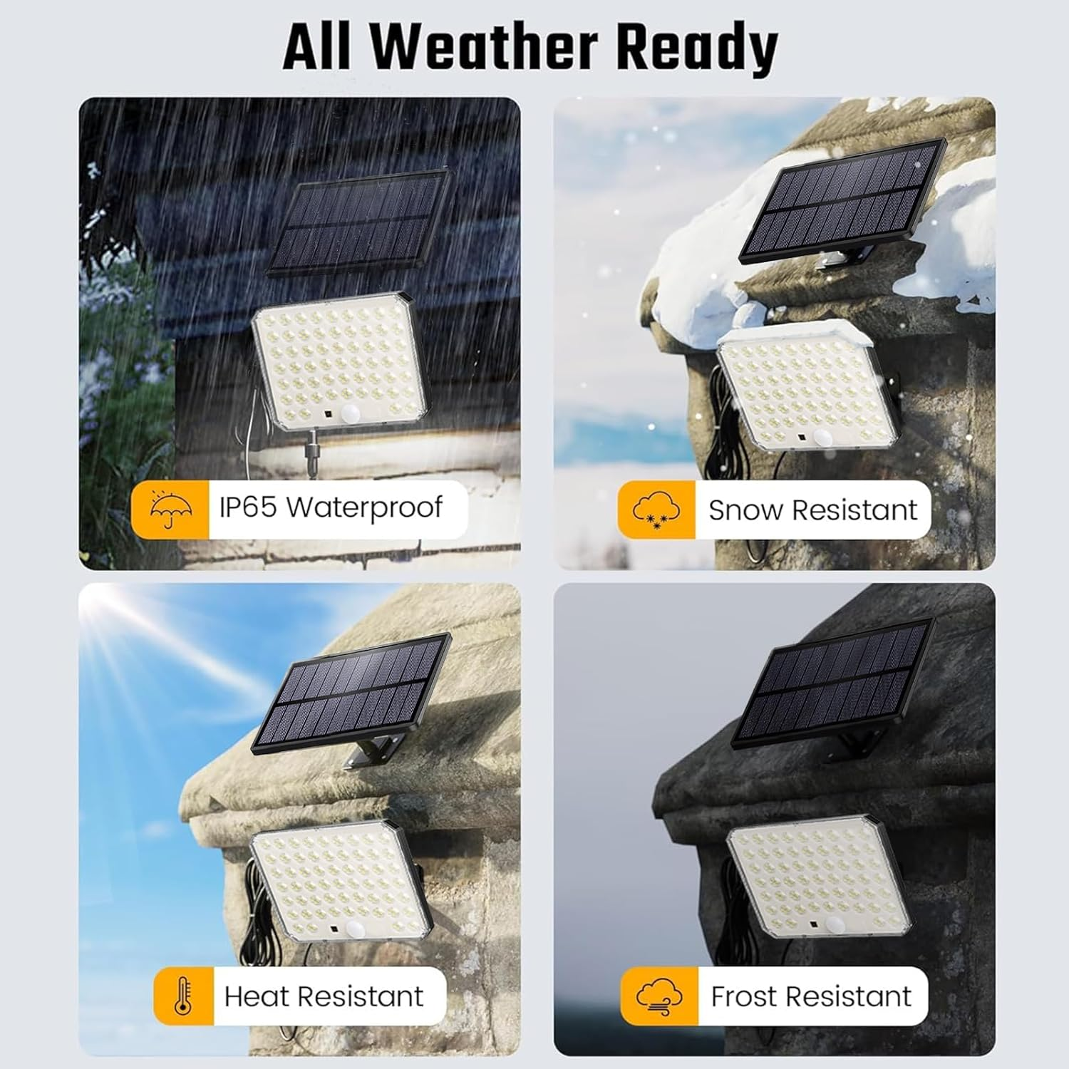XIULIUU Solar Lights Outdoor, 1PACK 232 LED 1600LM Motion Sensor Outdoor Lights, IP65 Waterproof Solar Powered Security Flood Light for outside Yard, Shed, Barn, Patio, Porch, Garden, Garage image number 5