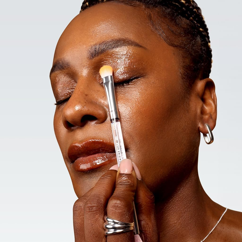 Spectrum Collections Brush Club Double Ended Eye Make up Brush, Spectrum Dual Makeup Brush for Blending Eyeshadow and Shading with Hypoallergenic Bristles, Orange Pink Duo Makeup Brush image number 6