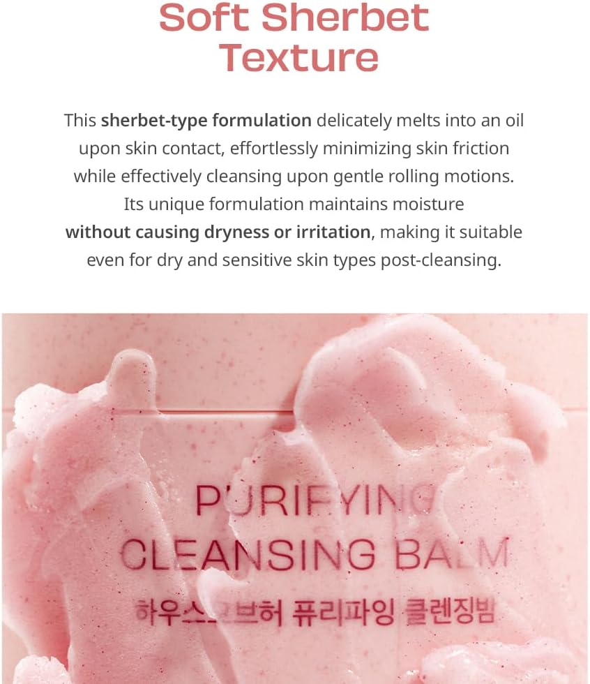 Purifying Cleansing Balm, Sherbet-Type Formulation, Practical Grinder Type - Effectively Eliminating Makeup Residue and Blackheads without Causing Dryness or Irritation image number 5