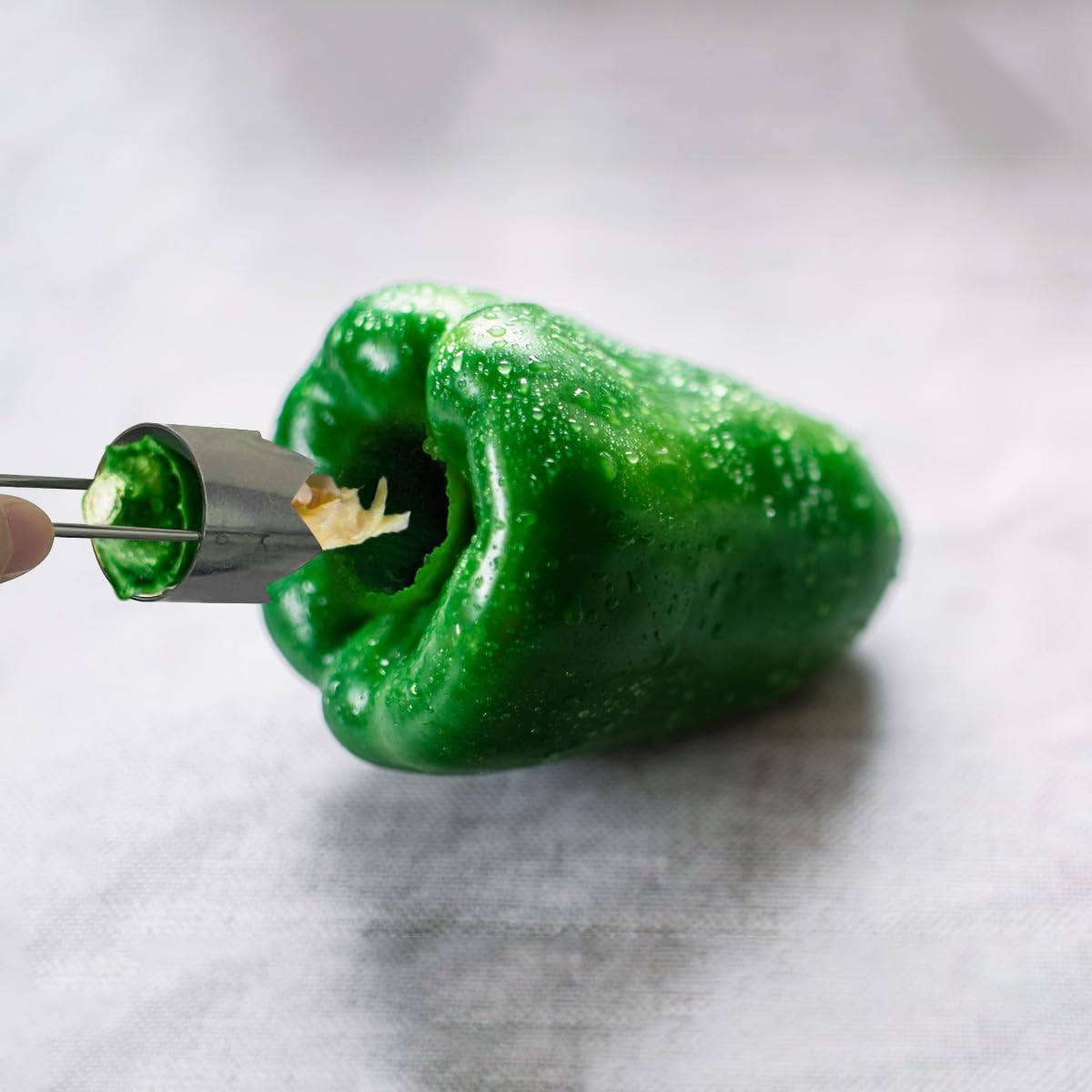 2Pcs 2 in 1 Pepper Seed Corer Remover，Apple Core Seed Remover Vegetable Corer Bell Pepper Corer Tool for Kitchen Gadget image number 2