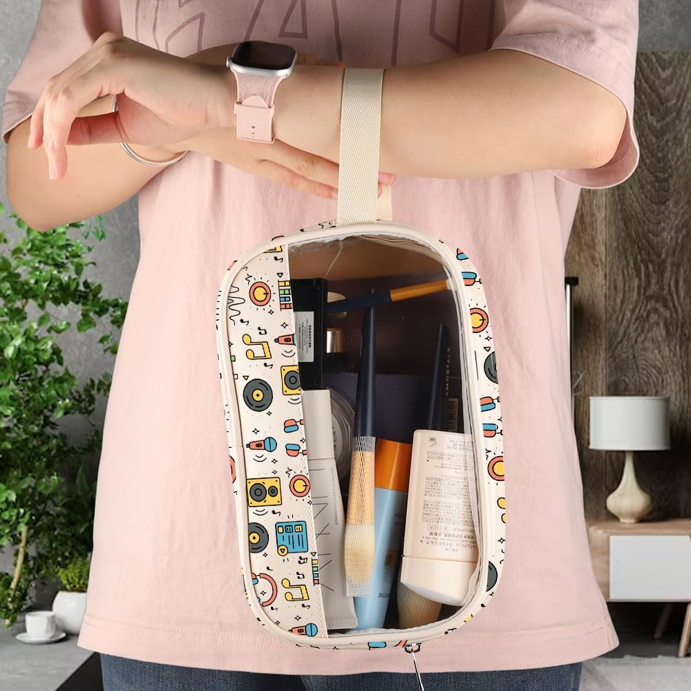 MNIGIU Funny Singer Gift Music Lover Gift I Don'T Always Sing Oh Wait Yes I Do Clear Cosmetic Bag Music Teacher Gift, Yes I Do Bag image number 2