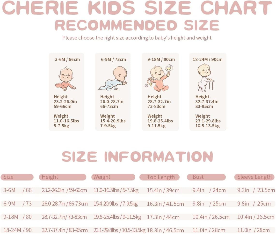 100% Organic Cotton Soft Baby Romper for Boys Girls Unisex, Long Sleeve, 0-24 Months