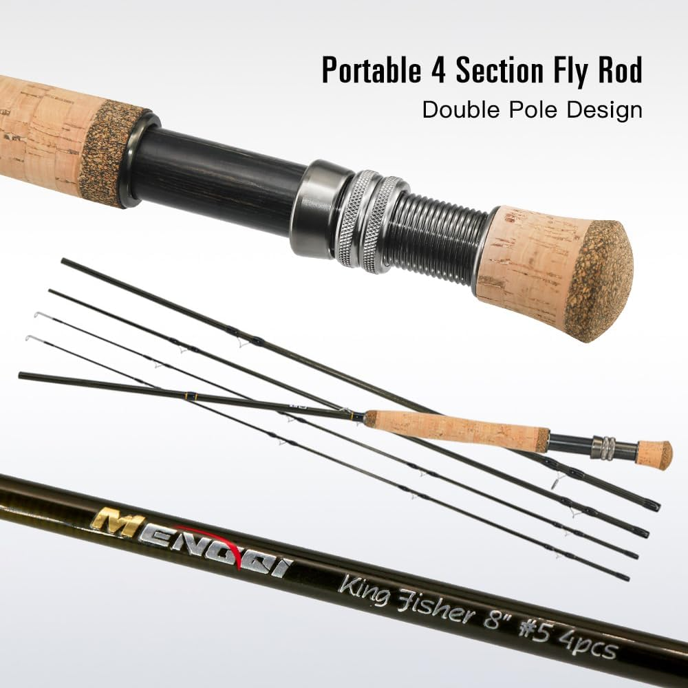 Carbon Fly Fishing Rod and Reel Combo Set 42 Pieces Kit Fly Fishing Gear Set Fly Fishing Rod and Reel Package Fly Fishing Starter Kit