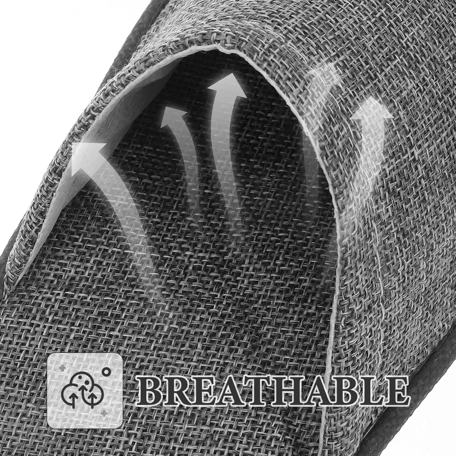 Healifty Slipper SPA Slippers Hotel Disposable Slippers Home Comfortable Slippers Unisex Guest Slippers for Travel Wedding Bridal Party Grey 20Pcs image number 4