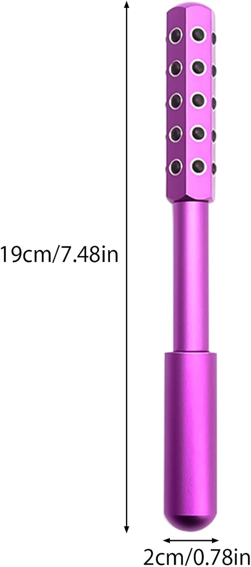 Beauty Sculptor, Stress Relief Face Roller for Wrinkles, Face Massage Guashas Tool with Germanium Stone, Skin Tightening Facial Massager Lifting Device Roller (Purple) image number 3