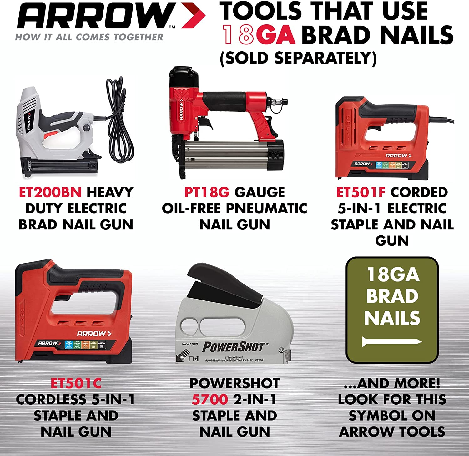 Arrow Brad Nails 1000 Pieces, 32 Mm Length image number 2