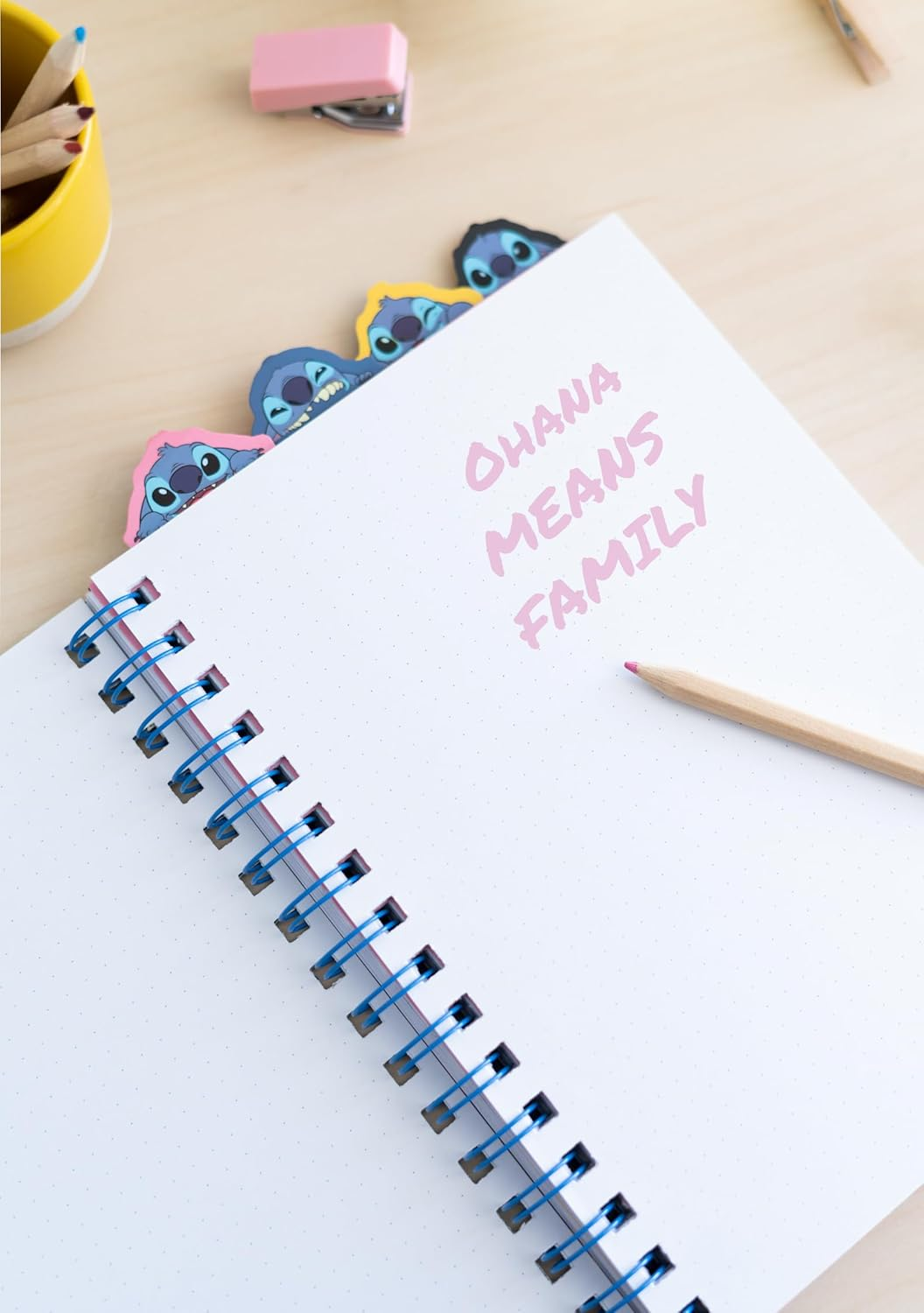 Grupo Erik Disney Stitch A5 Project Notebook with 4 Dividers | A5 Notebook with Dividers, Project Planner, Notepad A5 | Stitch Gifts, Stitch Stationery, Stitch Gift, Disney Stationery image number 5