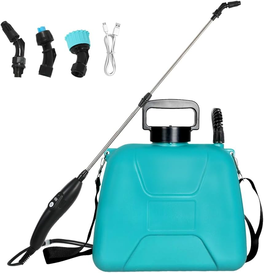Traderight Battery Powered Sprayer, 8L Electric Weed Sprayer, 3 Mist Nozzles, Rechargeable Handle, Shoulder Type, Adjustable Telescopic Wand, Portable Automatic Sprayers for Garden Yard Lawn image number 1