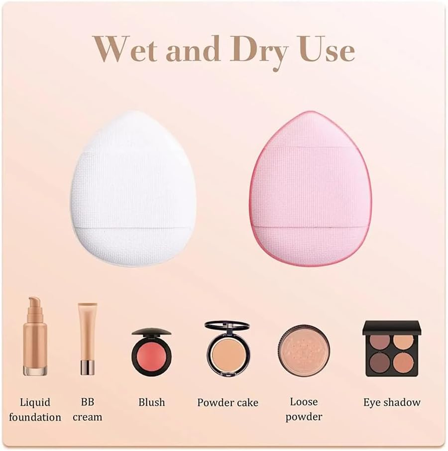 10Pcs/Set Mini Finger Puff Air Cushion Concealer Foundation Woman Detail Makeup Girls Soft Small Makeup Pad Puff Makeup Tool image number 4