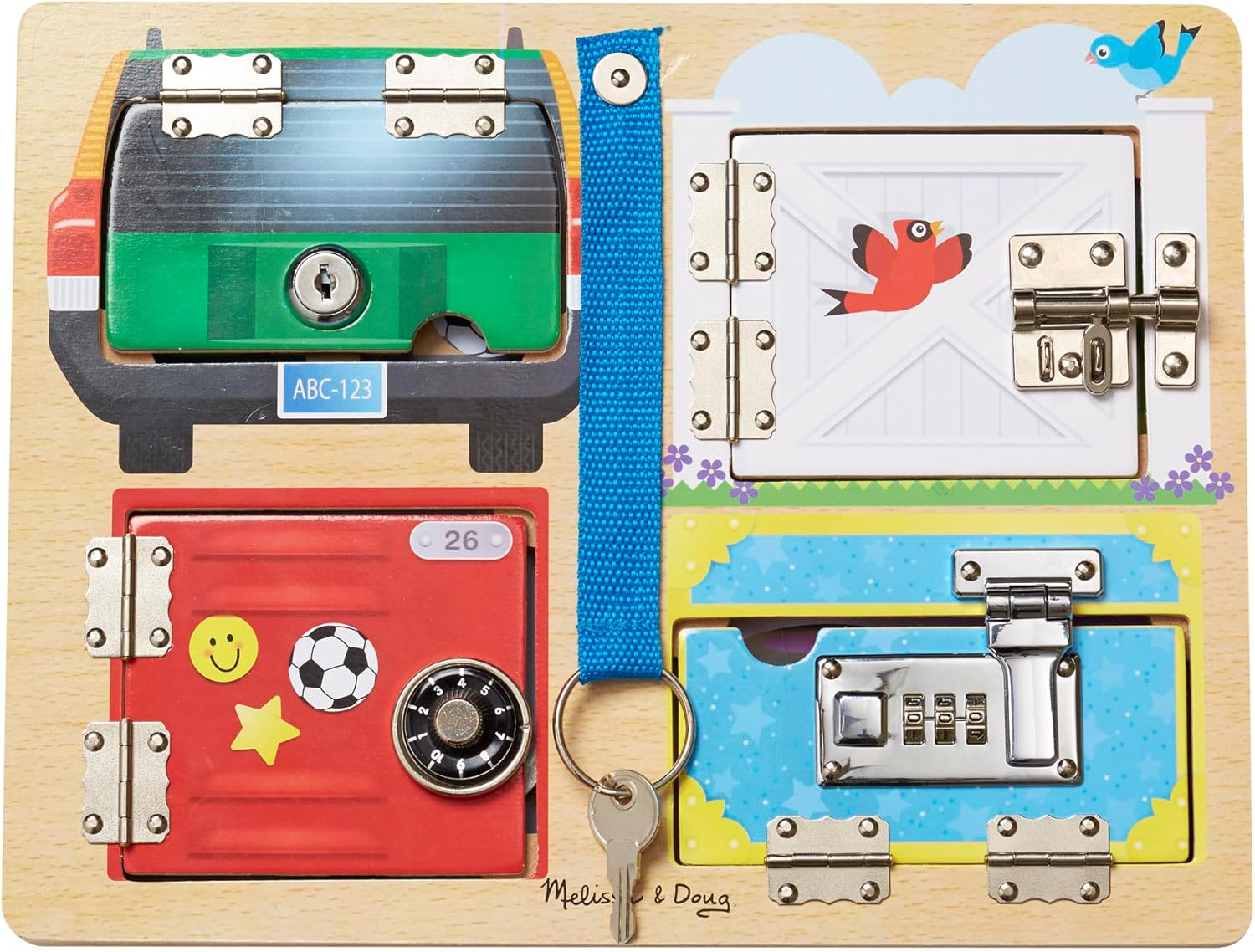 Melissa & Doug Castle and Locking Game Board | Developmental Toy | Motor Skills | 3+ | Boys or Girls image number 3