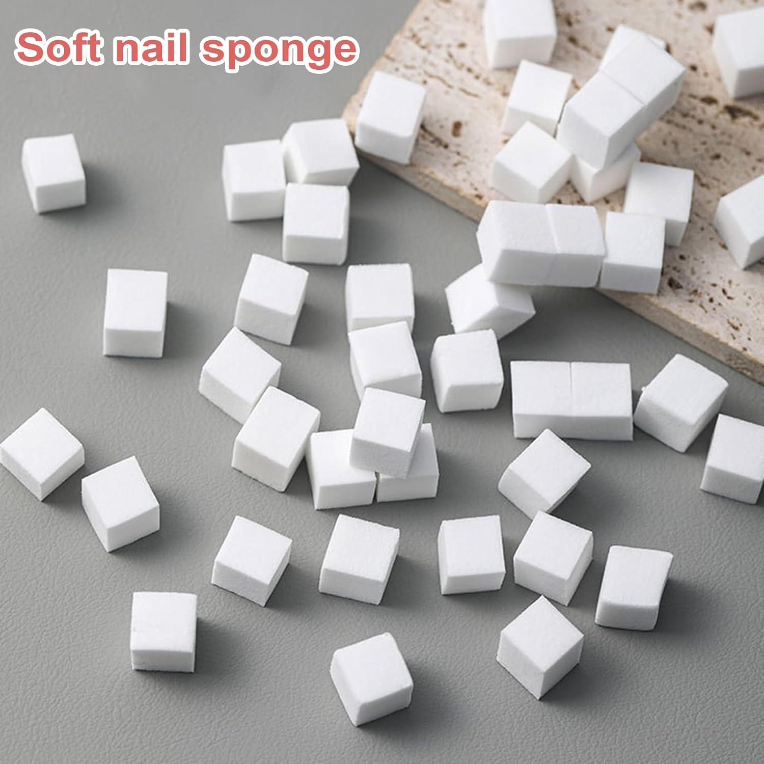 Nail Design Sponge - 200-Pieces Gel Nail Sponges with Grabbing Pen,Professional Beauty Salon Manicure Tool for Family Friends Girls Mom Women image number 5