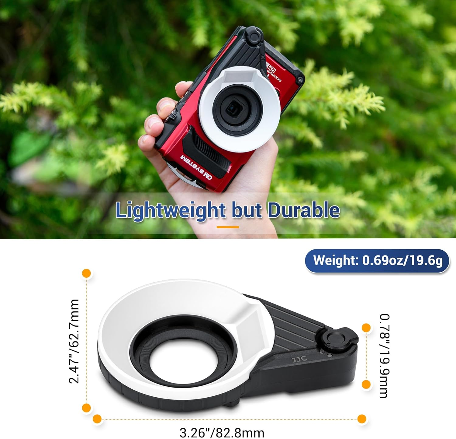 JJC Flash Diffuser for Olympus TG-7 TG-6 TG-5 TG-4 TG-3 TG-2 TG-1, Replace Olympus FD-1 Light Guide, Macro Flash Diffuser Light for Olympus Tough TG7 TG6 TG5 TG4 TG3 TG2 TG1 image number 3